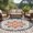 Orange, variant on Boho Orange Blue Round Area Rug 5 FT, Non Slip Bedroom Rugs, Ethnic Vintage Geometric Art Boho Washable Soft Circular Carpet Non-Shedding Floor Mat for Kitchen Dining Room Foyer Balcony Dorm