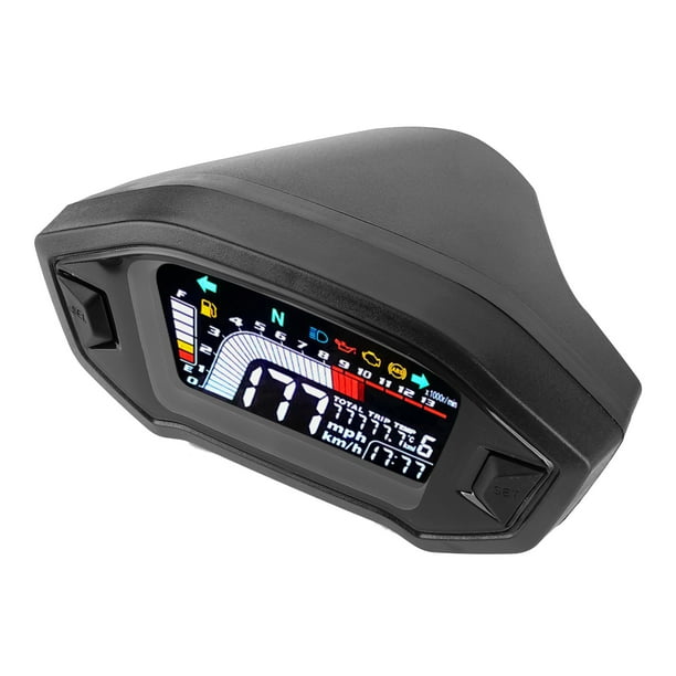 Indicador LCD De Motocicleta Accesorios De Motocicleta Seguros Y Confiables Indicador De Velocidad De Alta Precisión Resistente Y Duradero Odómetro Autociclo Para Taller De Ccdes Otros