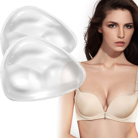 

HAXMNOU Silicone Breast Inserts Enhancers Bra Inserts A to C Cup For Swim 2023 Color Clear