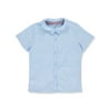 French Toast Girls' S/S Peter Pan Fitted Shirt - blue, 20 (Big Girls)