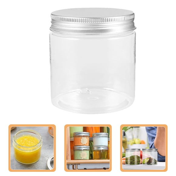 WASHWEPE 6Ud Frascos Plásticos Transparentes Con Tapa Aluminio Para Cremas Y Cosméticos Uso Doméstico