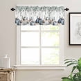 thumbnail image 3 of Blue Grey Pumpkins Fall Kitchen Valances for Windows 42x18 Inch Kitchen Curtains Valances Rod Pocket Eucalyptus Leaves Thanksgiving Bathroom Window Valances for Window Treatment Decor, 3 of 6