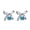 Blue, variant on Bow Moissanite Stud Earrings for Women 1ct D Color Round Cut VVS1 clarity 925 Sterling Silver Diamond Earrings Moissanite Earrings for Women with Certificate