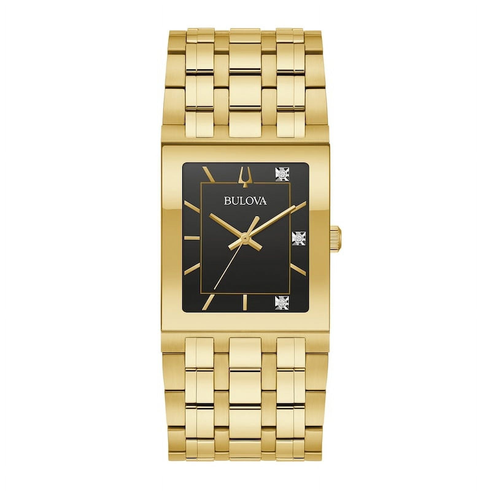 Bulova Men's Quadra Quartz Diamond Blue Dial Watch 98D154