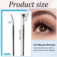 thumbnail image 2 of Folding Angle Eyelash Brush, Soft Polyester Eyelash Separator Tool 2 Pcs Reusable Fan Shaped Mascara Brush for Upper Lower Eye Lash Makeup Cosmetic Tools, 2 of 7