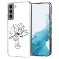 thumbnail image 1 of TalkingCase Thin Slim Case Compatible for Samsung Galaxy S22 5G, Line Art Woman Face Print, Lightweight, Flexible, Soft, USA, 1 of 7