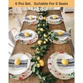 thumbnail image 4 of 13 Inch Round Placemats Set of 6, Rustic Christmas Snowman Non Slip Heat Insulation PP Table Mats, Xmas Balls Stocking Tree Gifts Washable Place Mats for Kitchen Dining Party Table Decor, 4 of 7