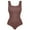 Brown, variant on MANIFIQUE Plus Size Women's Seamless Shapewear Bodysuit Tummy Control Body Shaper Waist Snatching Body Suit