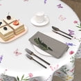 thumbnail image 4 of Spring Summer Floral Round Tablecloth 60 Inch Wildflower Leaf Butterfly Table Cloth Rustic Vintage Farmhouse Polyester Cover Decorative for Easter Holiday Indoor Outdoor Kitchen Dining Party, 4 of 6