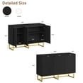 thumbnail image 3 of Moderno buffet sideboard: 3 doors y estante design, wood credenza consola gabinete in negra, 3 of 7