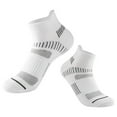 thumbnail image 4 of GZEFJRQM Mens White Socks Socks Men's Socks Thin Summer Sweat Absorbing Odor Proof Cotton Socks Running Leisure Sports Socks Shallow Cut Short Sleeves White Ankle Socks for Men White, 4 of 5