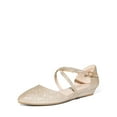 thumbnail image 5 of DREAM PAIRS Women's Pointed Toe Ballet Low Wedge Heeled Ankle Strap Flats Shoes Slip-on Dress Shoes GOLD-GLITTER Size 10, 5 of 10