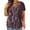 Purple, variant on LoyisViDion Womans Shirts Women Plus Size V-Neck Tie-Dye Print Button Short Sleeve Tops T-Shirt Blouse Hot Pink 12(XXL)