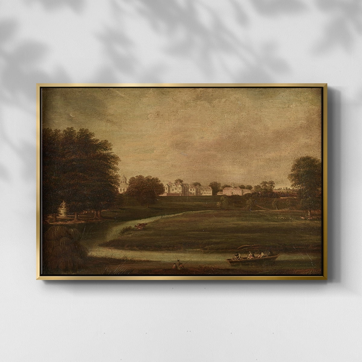 Vintage Landscape-CCCXX By Wexford Home Framed in Gold Wood Gallery Wrapped Canvas 27 in. x 41 in.