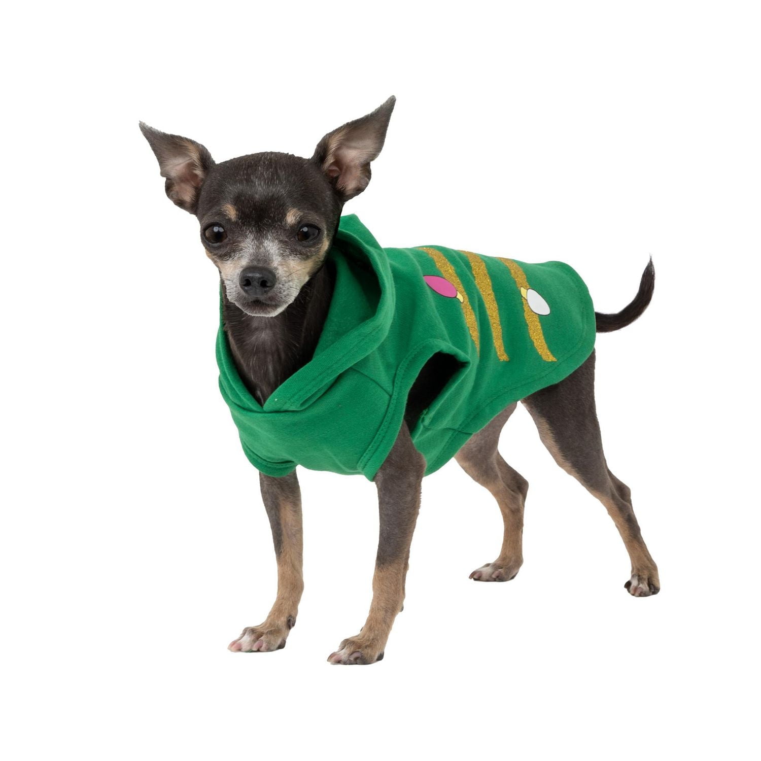 Vibrant Life Green Holiday Christmas Tree Pet Hoodie - Dog and Cat Hoodie