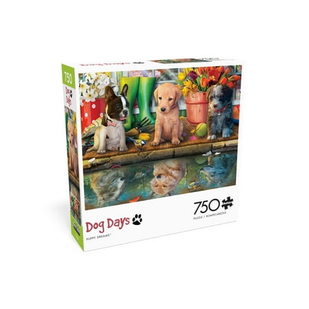 Buffalo Games Dog Days Puppy Dreams 750-Piece Interlocking Jigsaw Puzzle for Adults Ages 14 