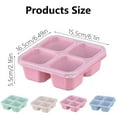 BQBQERT Plastic Bentos Box with 4 Divided Compartments Meal Preparation