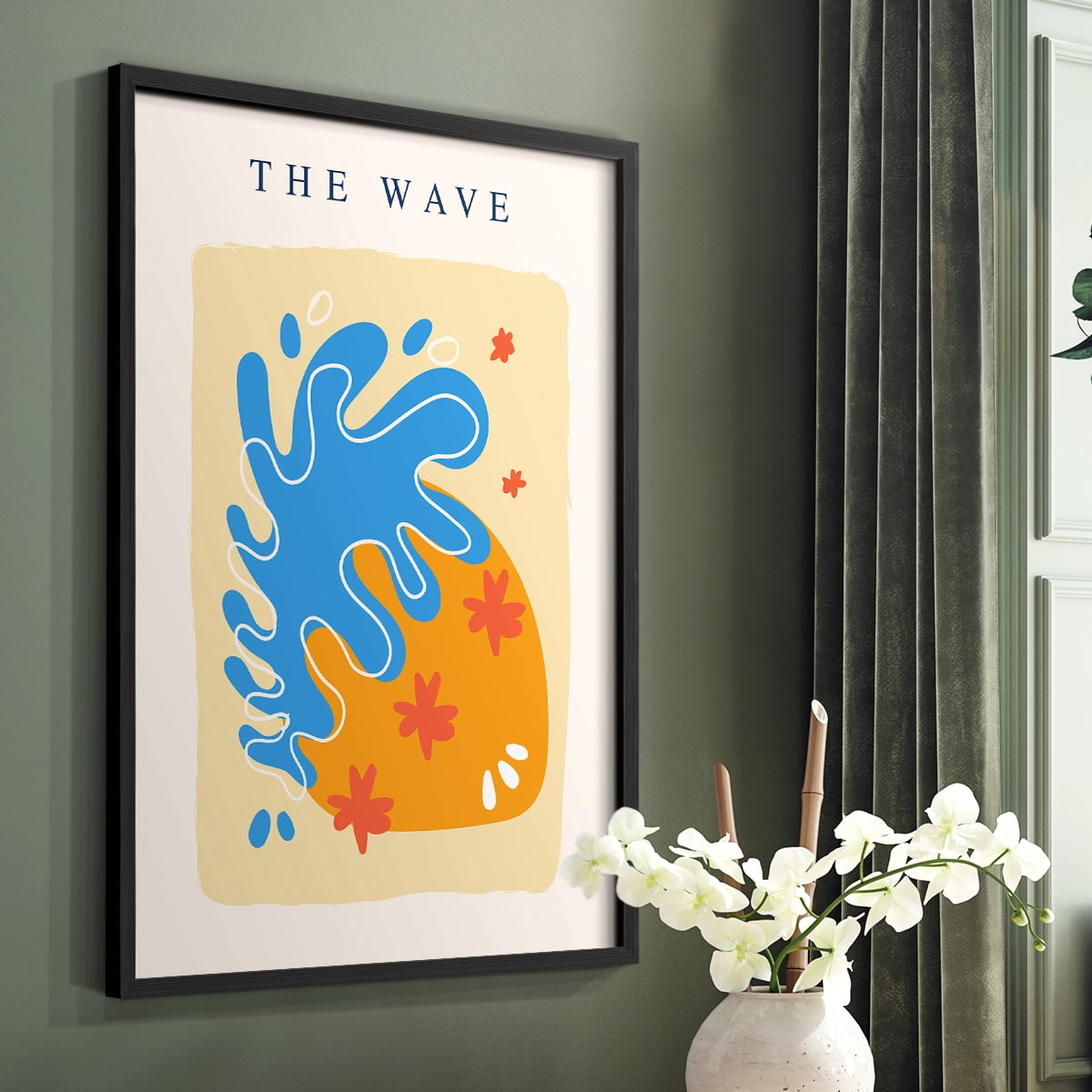Matisse CDLXIII in Black Solid Wood Framed Print No Nail Hanging