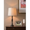 thumbnail image 2 of Kenroy Home 33248BL Lora Black Table Lamp with Silver Metallic Fabric Shade, 2 of 2