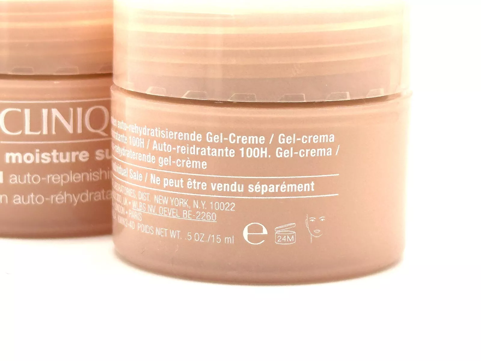 2-Pack Clinique Moisture Surge 100H Auto-Replenishing Hydrator Moisturizer, 0.5oz/15ml x 2 = 1 oz / 30 ml