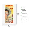 thumbnail image 2 of Islands in the Sun - Fly BOAC (British Overseas Airways Corporation) - Vintage Airline Travel Poster c.1950s - Fine Art Rolled Canvas Print 27in x 40in, 2 of 4