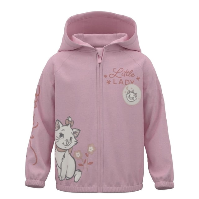 Sudadera para Beba Disney Marie de Felpa con Capucha y Cierre con Estampado al Frente