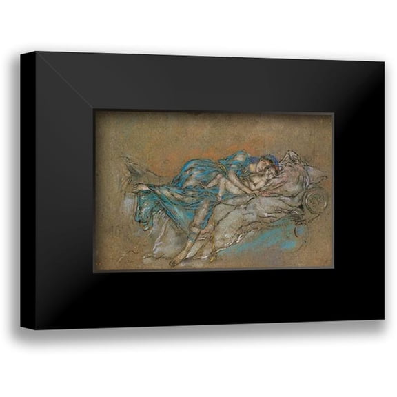 Whistler, James McNeill 14x11 Black Modern Framed Museum Art Print Titled - Mother And Child The Pearl 1880