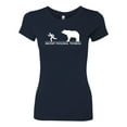 thumbnail image 2 of Wild Bobby Ancient Personal Trainers Funny Bear Chase Women Slim Fit Junior Tee, 2 of 6