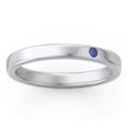 thumbnail image 3 of Stackable Birthstone Ring with Engraving - Blue Sapphire (September), 3 of 7