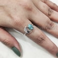 thumbnail image 6 of Natural Blue Copper Turquoise Ring, Blue Copper Turquoise Ring, December Birthstone, Crescent Moon Adjustable Ring, Toe Ring, 925 Sterling Silver, Womens Ring, Christmas, Handmade Statement Jewelry, 6 of 9