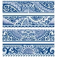 thumbnail image 1 of 4PCS Brazalete Impermeable Etiqueta Engomada Del Tatuaje Semi Permanente para Mujeres Hombres (240x63mm), 1 of 9