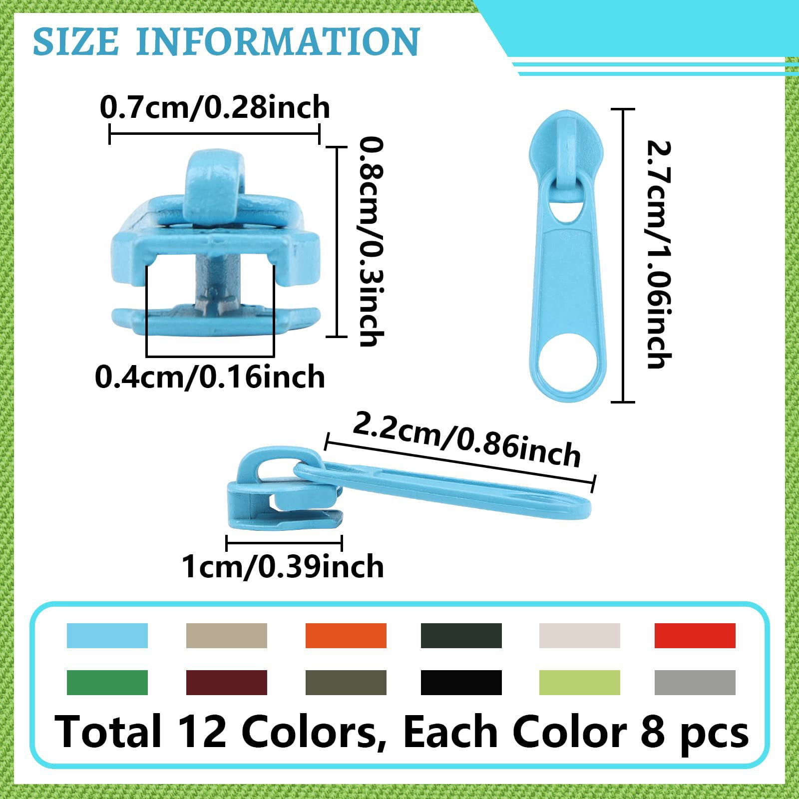 #3 #5 Nylon Coil Sewing Zippers Zippers Repair Craft Supplies Zips Pulls Sliders for Bag
