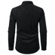 thumbnail image 3 of Blusa y camisa de manga larga con cuello vuelto para hombre, informal, de retazos a cuadros, con botones y cuello vuelto, blusa de manga larga para hombre, 3 of 7