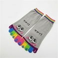 thumbnail image 4 of Toe Socks for Womens Five Finger Ankle Socks Cartoon Socks Breathable Cotton Socks Funny Novelty Short Socks Gifts, 4 of 8