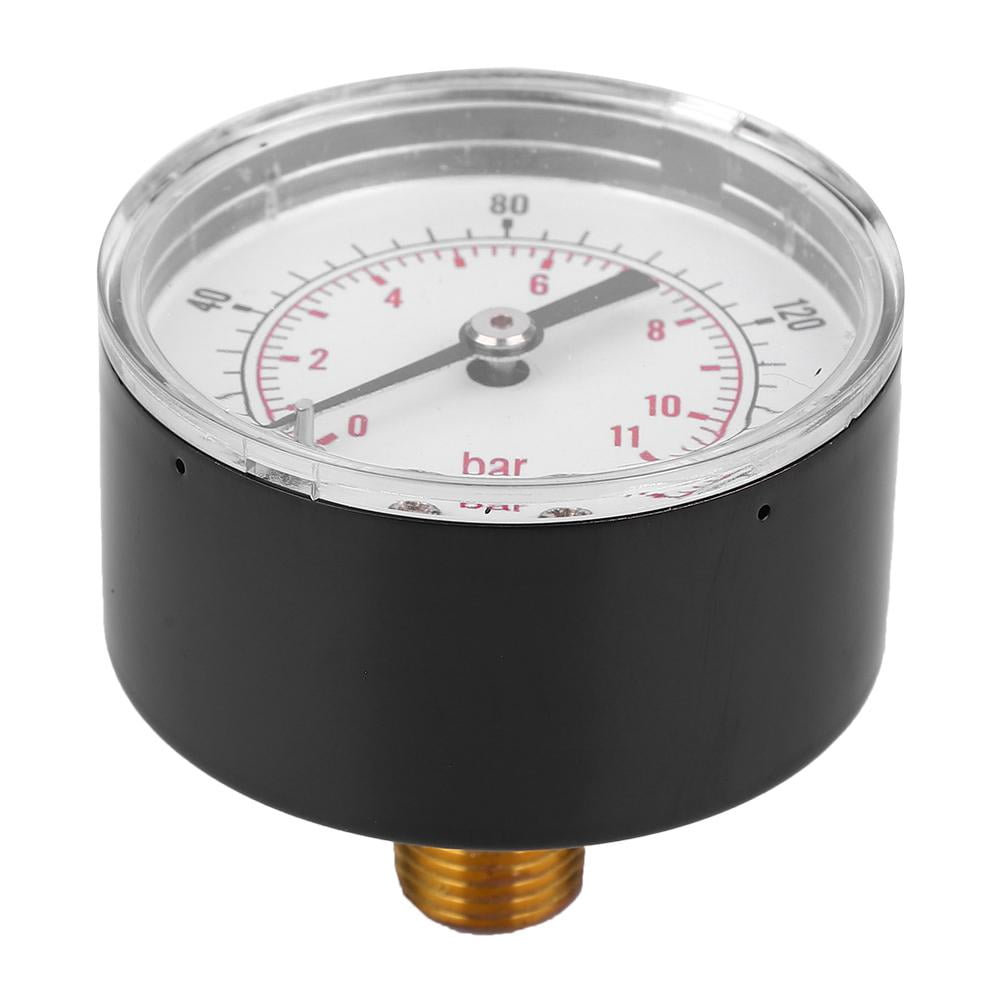 0-100psi 0-7bar 50mm Dial 1/8 BSPT Axial Pressure Gauge Air Pressure Gauge Back Connection for Air,Water,Oil,Gas Pressure Gauge