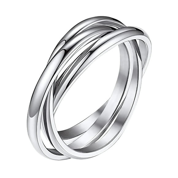 CILENON Gold Ring Rings for Women Stacking Rings Halloween Costumes for Women Gold Rings Couple Rings Wedding Rings for Women Wedding Bands for Women Gold Jewelry for Women(Silver,8)