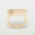 thumbnail image 4 of LBG British Made 9k Rose Gold Natural Blue Topaz Mens Band Ring - 25 size options - Size 11.5, 4 of 6