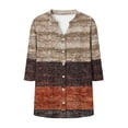 thumbnail image 7 of Danhjin Print Button Down Shirts for Women 3/4 Sleeve Loose Fashion Shirts Casual Going out Fall Summer Spring Tops, 7 of 7