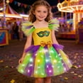 thumbnail image 3 of Tiijoy Toddler Girls Carnival Tutu Dress Led Sleeveless Party Tulle Dress, Sizes 3-4, 3 of 5