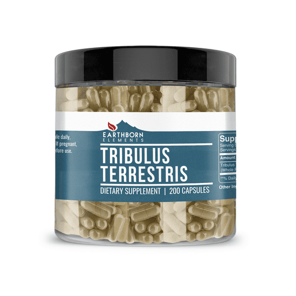 Earthborn Elements Tribulus Terrestris 200 Capsules, Pure & Undiluted, No Additives