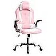 thumbnail image 3 of PC Gaming Chair Ergonomic Office Chair Computer Desk Chair with Armrests Headrest and Lumbar Support High Back PU Leather Executive Racing Chair for Home (Pink), 3 of 4