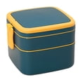 thumbnail image 2 of weibbin Double Layer Portable Lunch Box with Lid Bento Box Microwave Safe for Office Worker Fitness Meal, 2 of 6