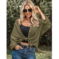thumbnail image 5 of Zeagoo Button Down Shirts for Women Waffle Boyfriend Work Shacket Loose Long Sleeve Collared Fall Tops, 5 of 6