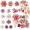 Pink, variant on 12 count Bohemian Hair Clips for Women Girls, Artificial Multiple Flower Clips Chiffon Flower Hair Pin Hair Accessories for Beach Party Wedding Valentines Decor ()