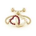 thumbnail image 2 of ANGARA Natural Ruby Intertwined Heart Bolo Ring in 14K Yellow Gold for Women (Size-1mm) | July Birthstone, Birthday, Anniversary, Jewelry Gift for Women | Natural Ruby Ring, 2 of 9