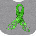 thumbnail image 4 of Inktastic Mental Health Awareness Ribbon with Green Hearts Boys or Girls Baby Bib, 4 of 4