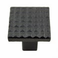 thumbnail image 3 of Renovators Supply Iron Kitchen Cabinet Knob Pull Square Grid style Black Powder Coat Finish Decorative Metal Knobs for Kitchen Cabinet or Drawer Pull Handle w/Screws Pack of 10, 3 of 7