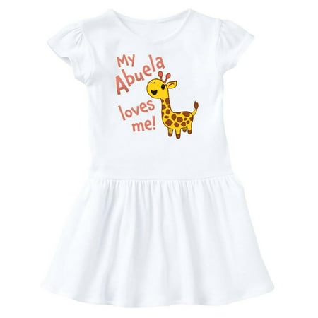 

Inktastic My Abuela Loves me- cute giraffe Gift Baby Girl Dress