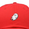 thumbnail image 2 of Dalix Ghost Glow in the Dark Embroidered Mens Womens Cotton Dad Hat Baseball Cap Adjustable in Red, 2 of 5