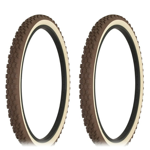 Two Bike Tire 26 x 2.125 Brown/Gream Side Wall HF-851.